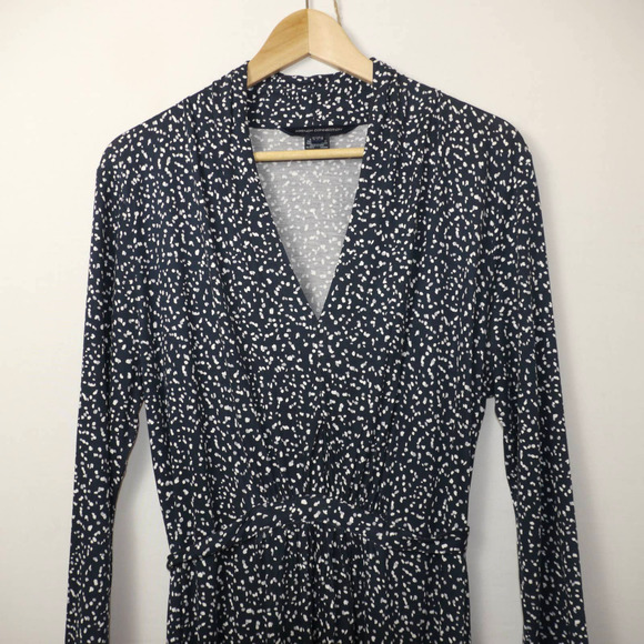 French Connection Polka Dot Jersey Dress Size L - Picture 4 of 10